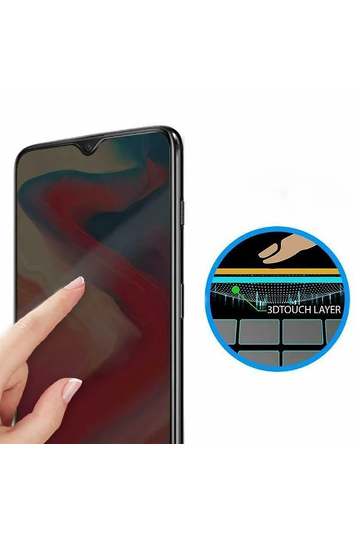 Oneplus 7 3D Full Pri̇vacy Gi̇zli̇li̇k Tempered Cam Ekran Koruyucu-(5775) - Gms1784-7942