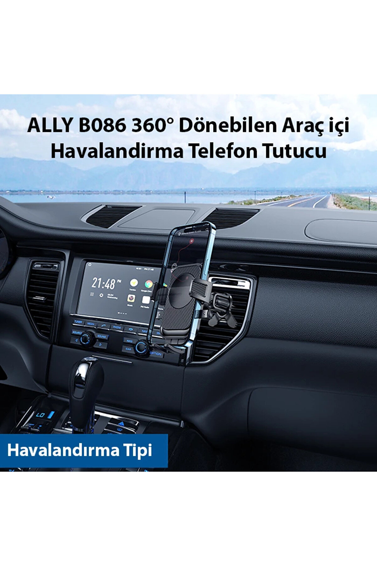 Ally B086 360° Dönebi̇len Araç Içi̇ Havalandi̇rma Telefon Tutucu-(1903) - Dropx2343-2360