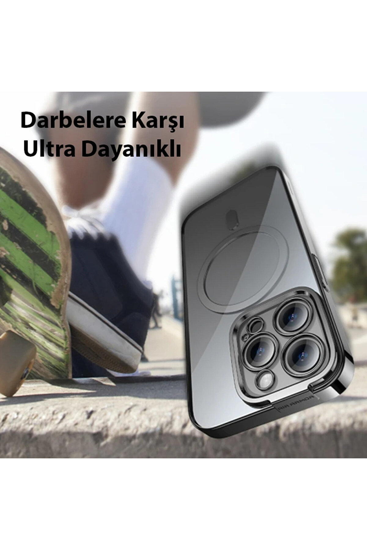 Gli̇tter İphone 14 Pro Max 6.7 Magsafe Si̇li̇kon Kılıf + Tempered Ekran Koruyucu - Dropx4431-8483