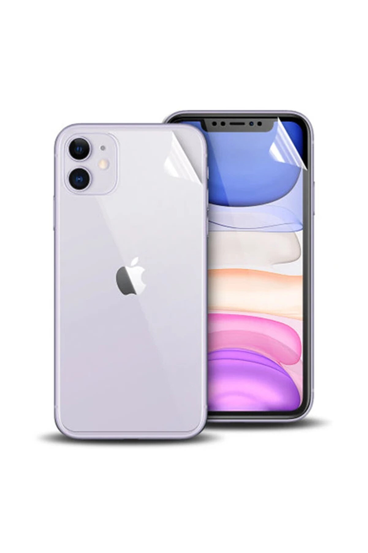 Najmaddin İPhone 11 Uyumlu 6.1 Film Ön Arka Full Koruyucu Membran Nano Hidrojel Koruyucu Set-(5775) - HRN9570