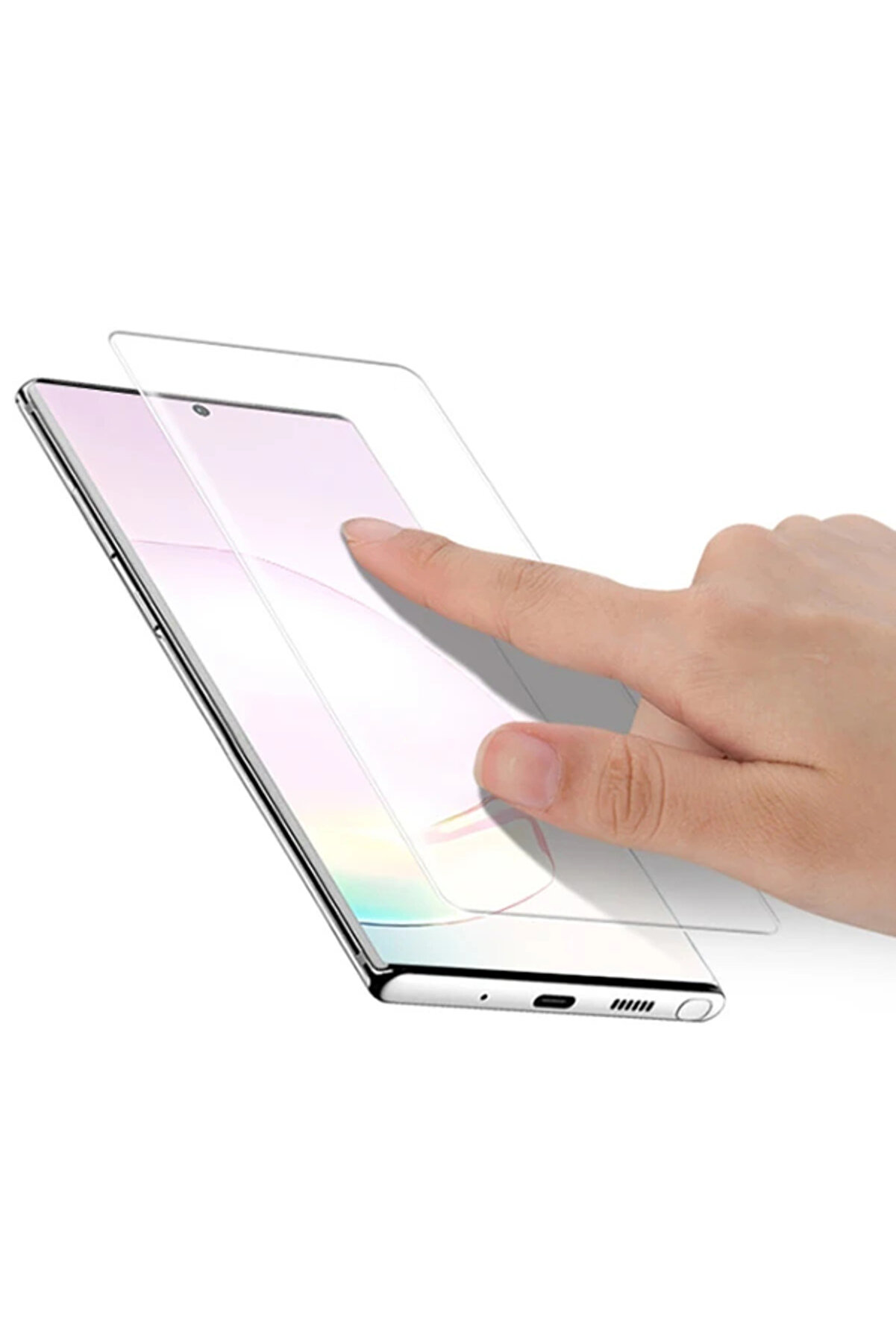 Ally Sm Galaxy Note 20 Full Uv Li̇qui̇d+Uv Işık 3D Kırılmaz Cam Ekran Koruyucu - Dropx5494-4734