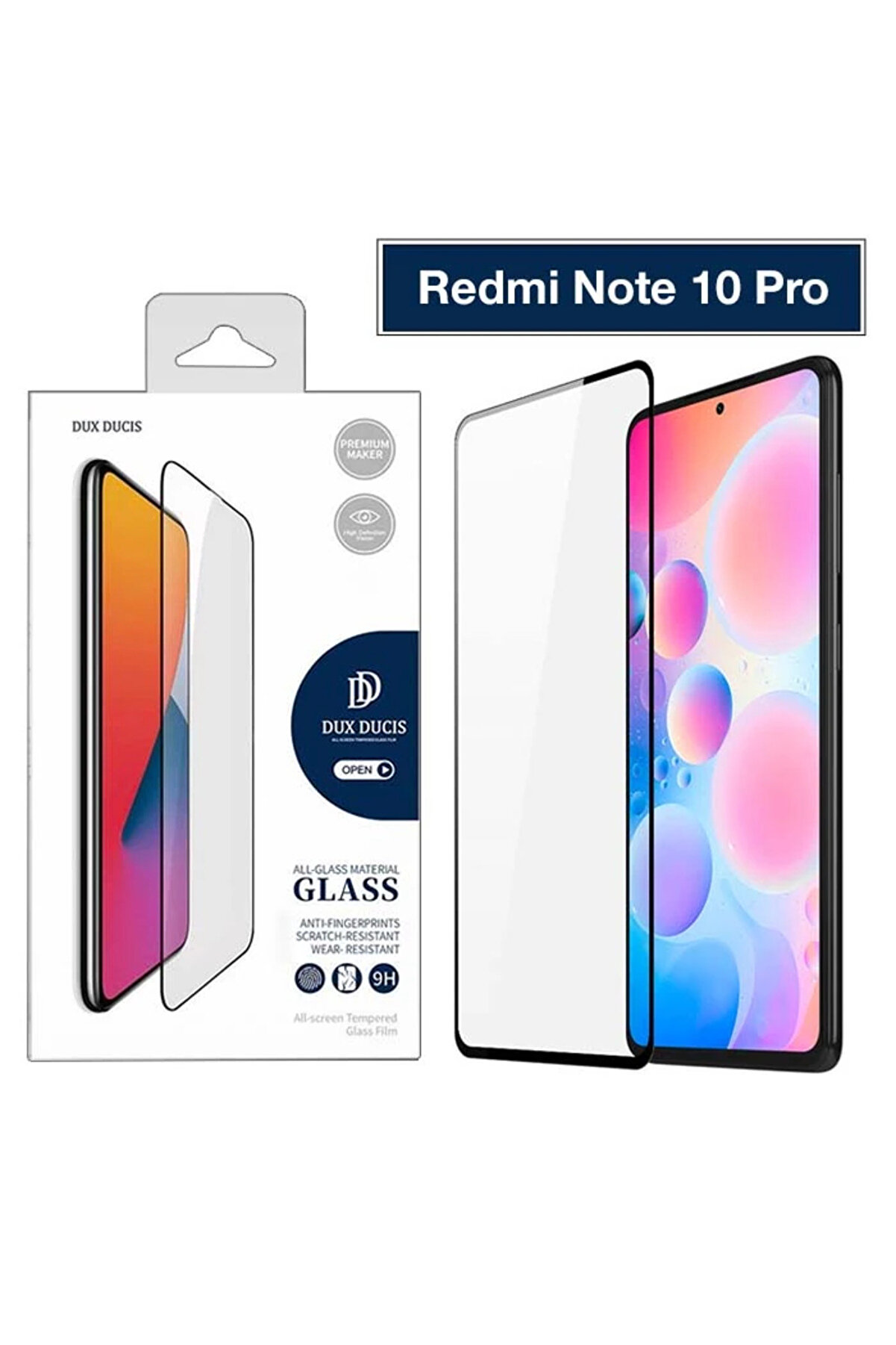 CepteToptan Dux Ducis Redmi Note 10 Pro -K40+Pro Tempered Cam Ekran Koruyucu 9D Full Kaplama - DROPX4122-7152