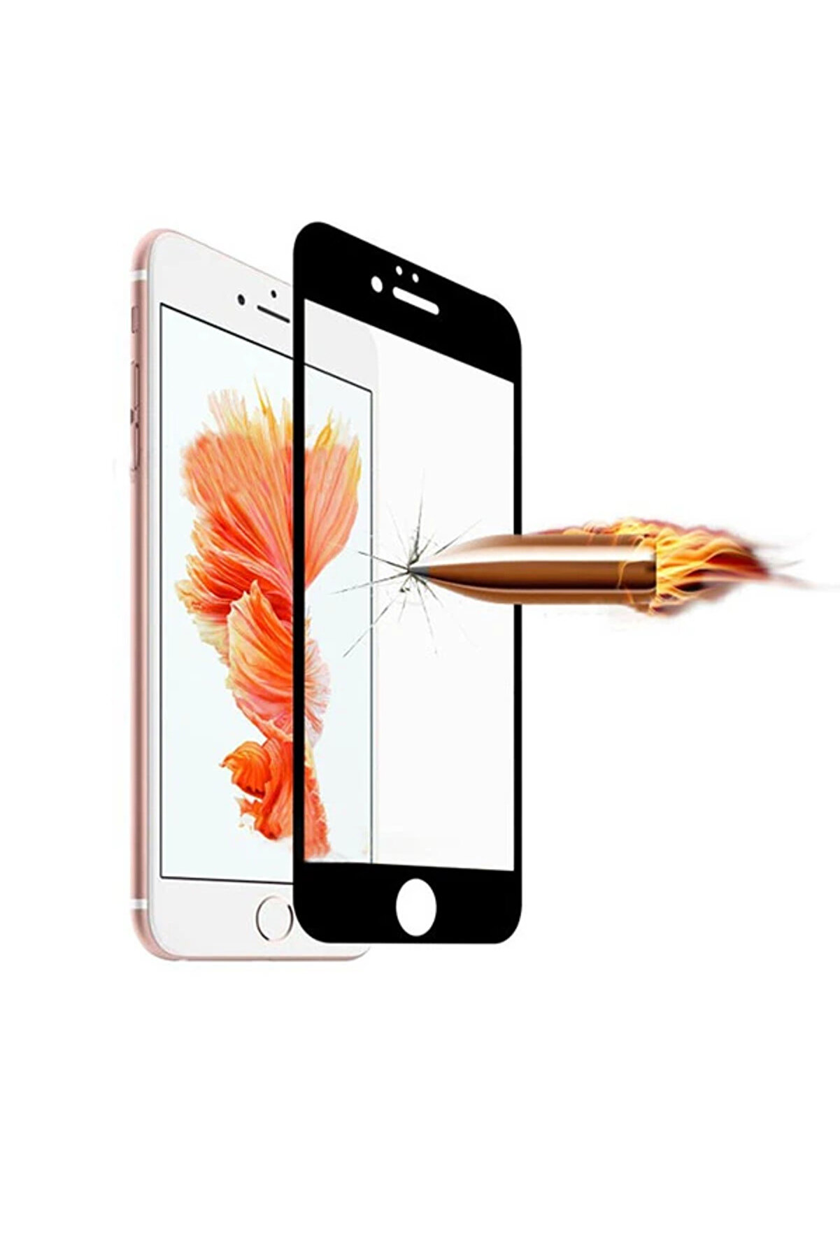 İphone 6Plus İphone 6S Plus 6D Kavi̇sli̇ Full Kırılmaz Cam Ekran Koruyucu-(5775) - Hby4147-8788
