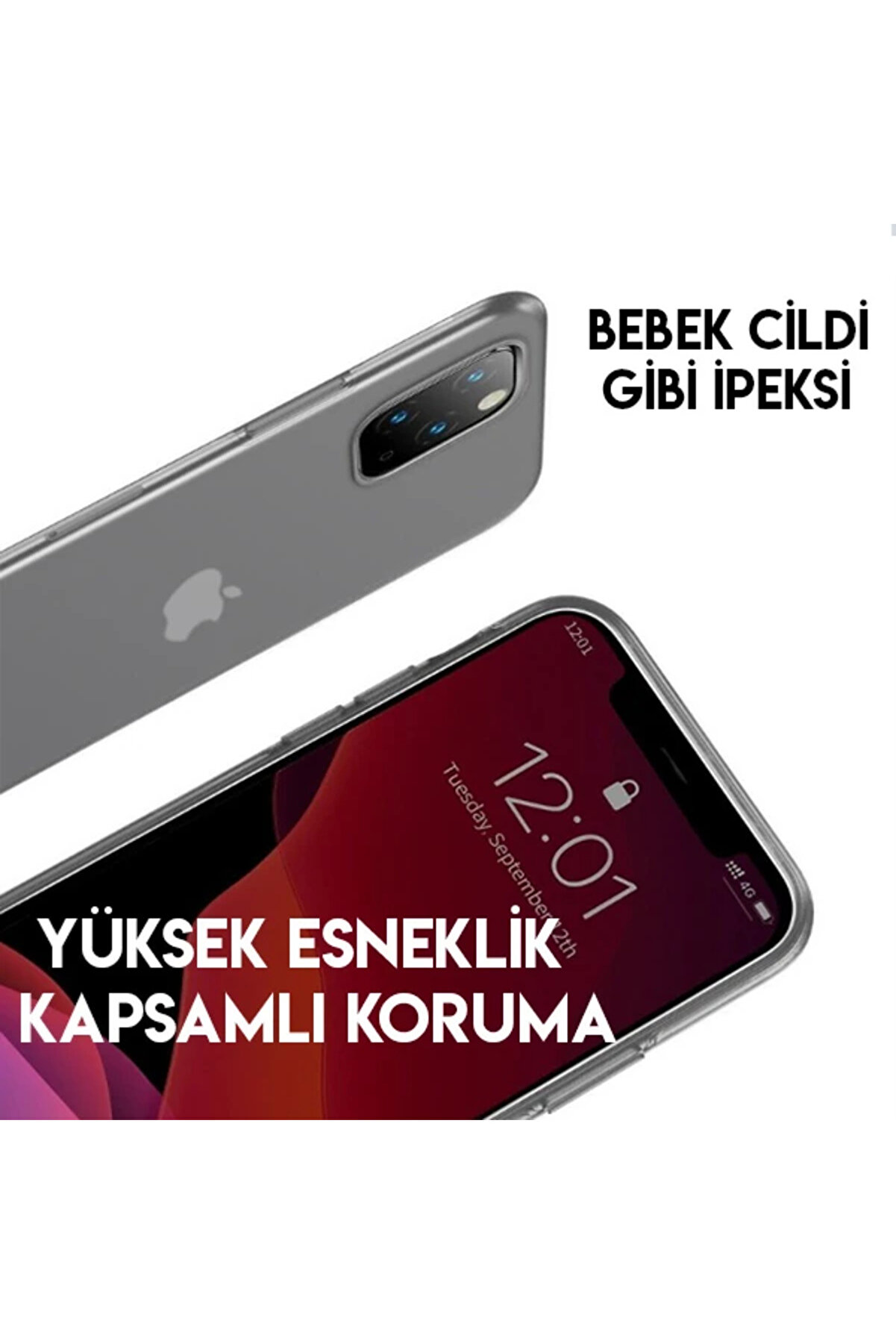 Jelly Li̇qui̇d Si̇li̇ca Gel İphone 11 Pro 5.8İnch Şeffaf Sıvı Si̇li̇kon Kılıf-(5775) - Gms7109-5137