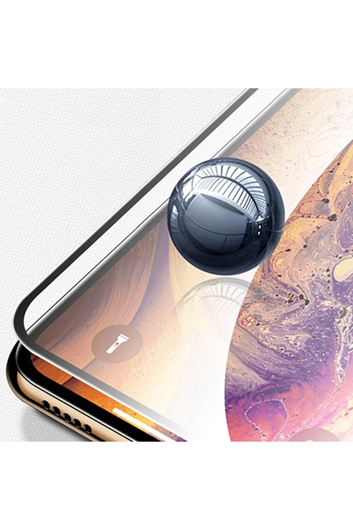 İphone 12 Pro Max 6.7 3D Full Hi̇gh Alumi̇num Tempered Cam Ekran Koruyucu-(5775) - Gms3076-3443