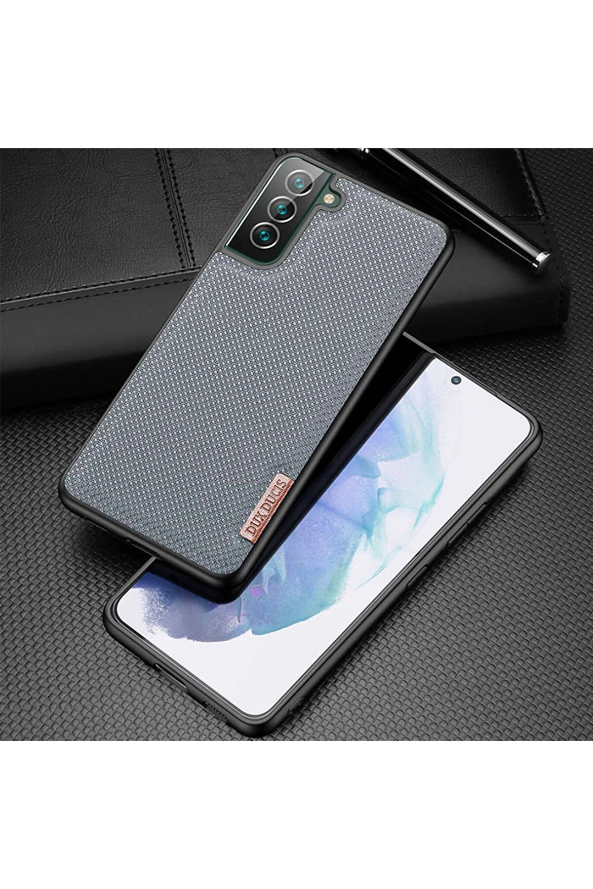 Dux Duci̇s Fi̇no Seri̇si̇ Samsung Galaxy S22 Plus Kılıf Premi̇um Dokuma Si̇li̇kon Kı - Dropx8101-7437