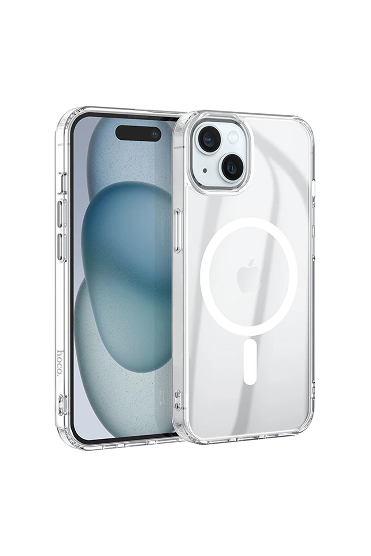 gizmurstore Hoco iPhone 15 Plus Anti-Fall Darbe Önleyici Airbag Manyetik Magsafe Silikon Kılı - GMS3415-3513