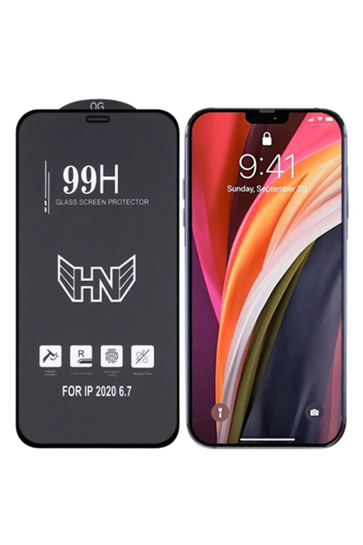 gizmurstore iPhone 12 Pro Max 6.7 3D Full High Aluminum Tempered Cam Ekran Koruyucu-(5775) - GMS3076-3443