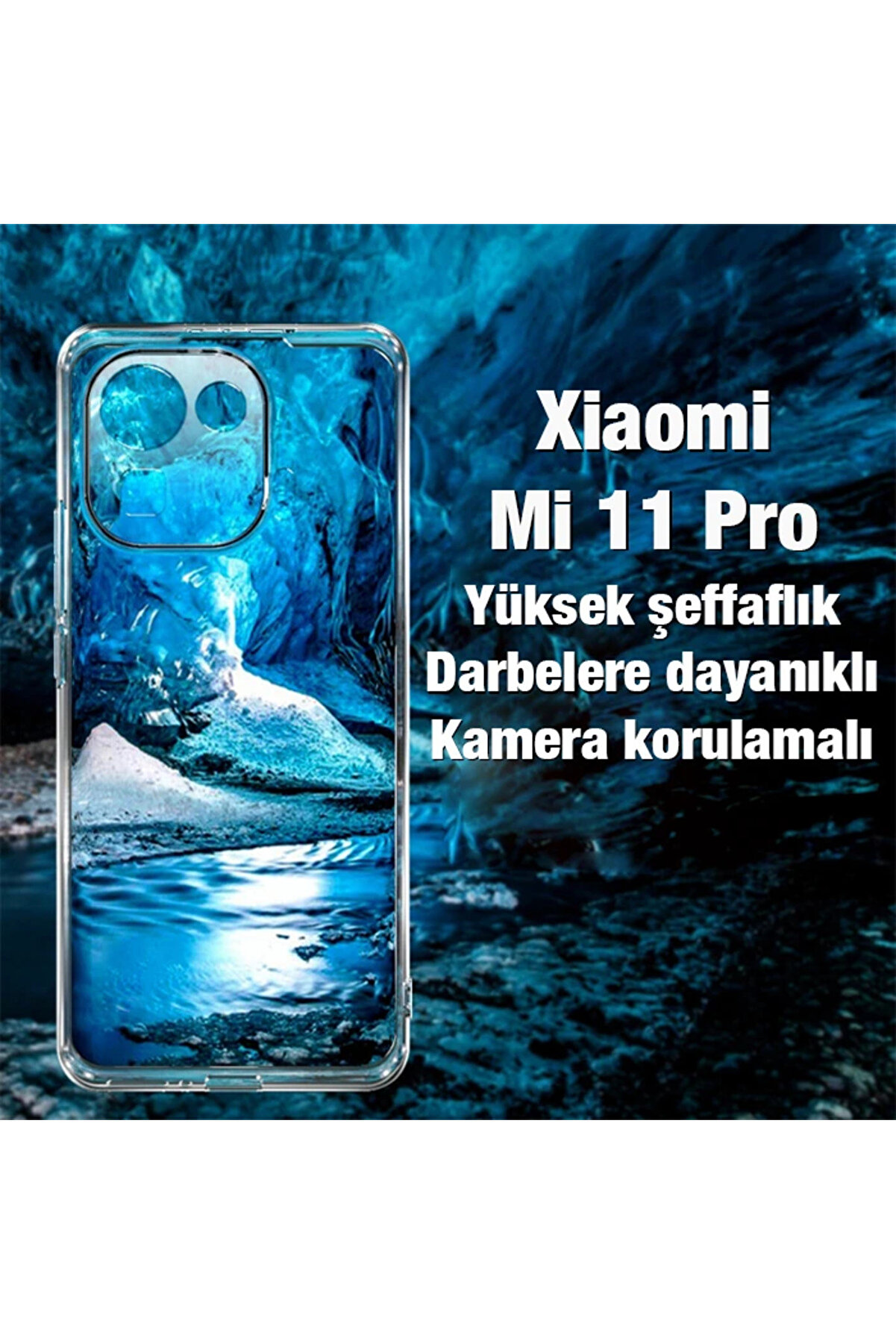 Ally Xi̇aomi̇ Mi̇ 11 Pro Kılıf Kamera Korumalı Ultra İnce Şeffaf Si̇li̇kon Kılıf-( - Gms7762-2389