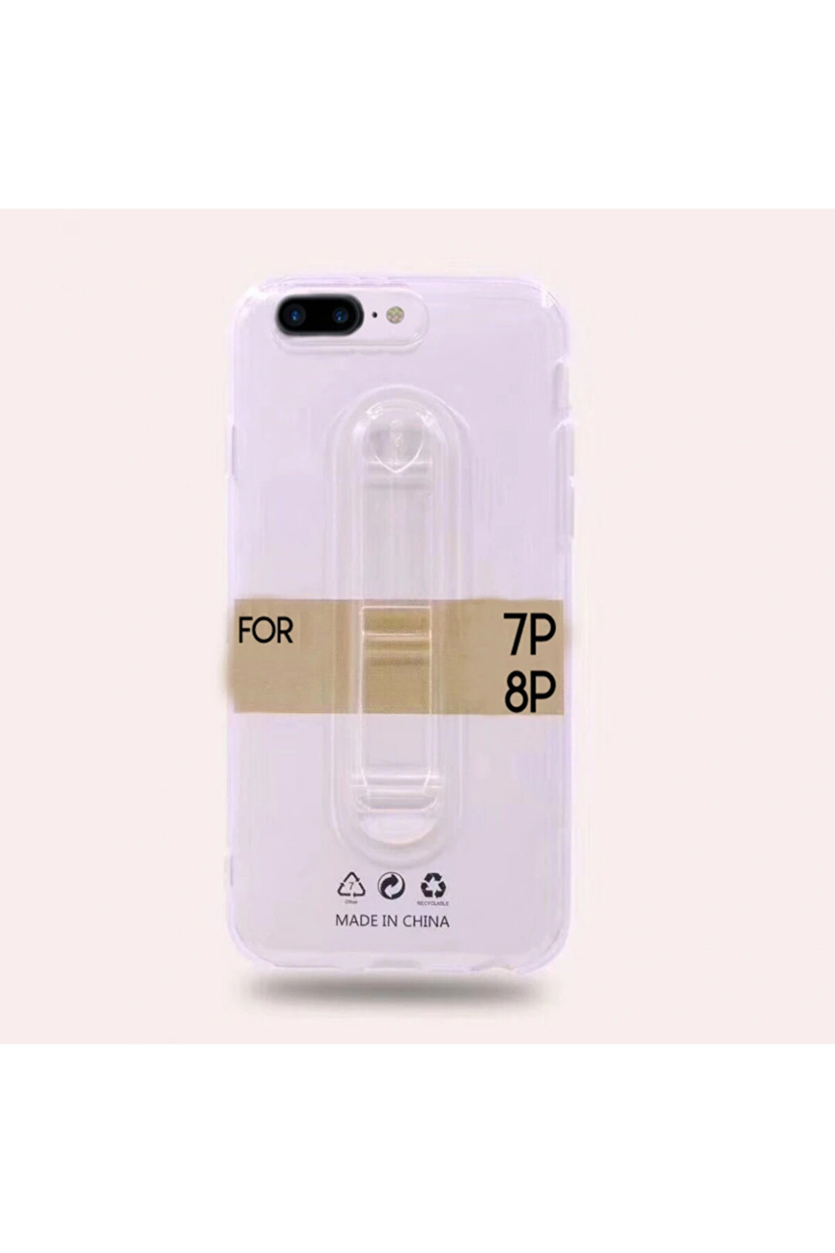 İphone 7 Plusi̇phone 8 Plus Selfi̇e Yüzüklü Şeffaf Si̇li̇kon Kılıf-(5775) - Gms8521-4602