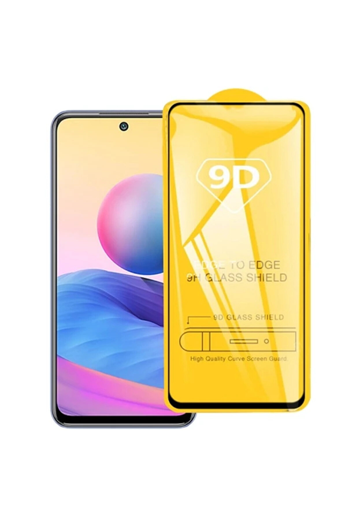 CepteToptan Xiaomi Redmi Note 10 9D Full Glue Full Kaplama Tempered Cam Ekran Koruyucu-(1903 - DROPX8219-7571