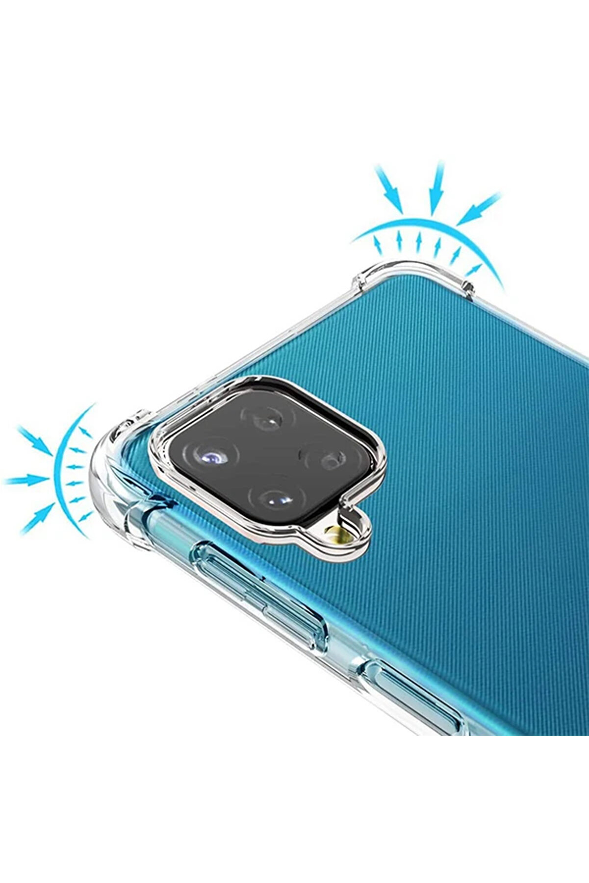 Sm Galaxy A12 - M12 Anti̇-Drop Shockproof Darbe Emi̇ci̇ Si̇li̇kon Kılıf-(1903) - Dropx2646-8837