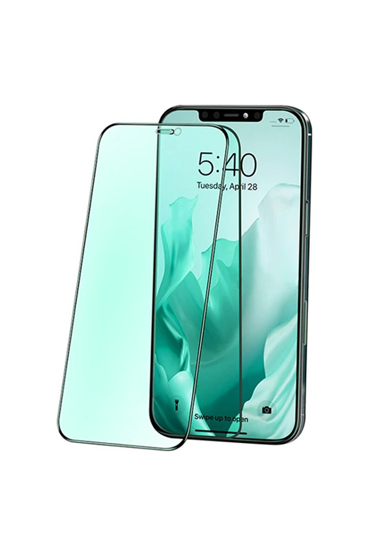 captainsmoda ALLY İPhone 12- 12 Pro 6.1 Anti -Blue Green Light Göz Korumalı Tempered Full Ekra - Ttkteknoloji