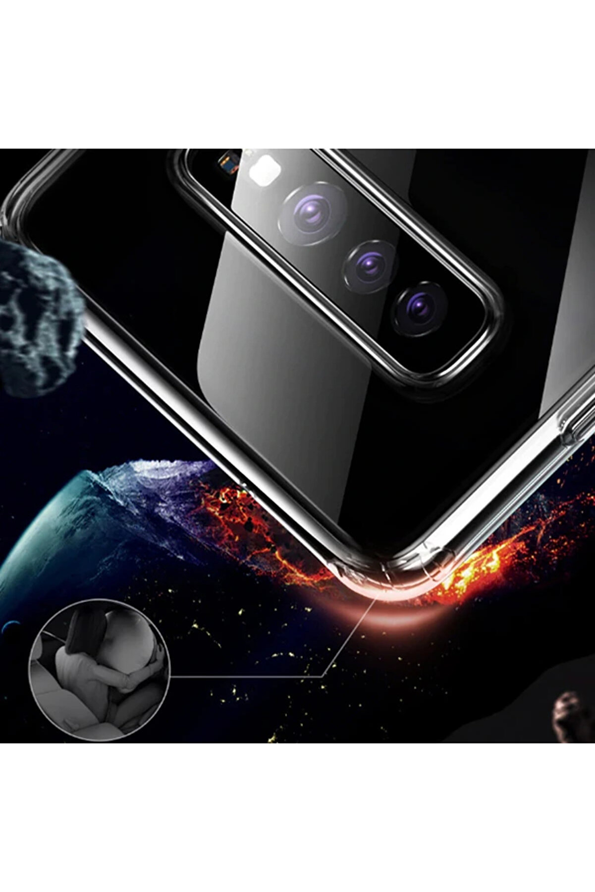 Galaxy S10 Si̇mple Ultra İnce Kamera Korumalı Si̇li̇kon Kılıf-(5775) - Gms8149-9499