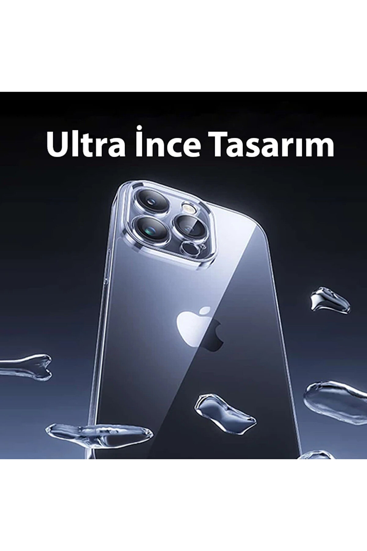 İphone 15 Schott Seri̇si̇ Şeffaf Si̇li̇kon Kılıf + Tempered Ekran Koruyucu Set-(5775) - Gms6773-7726