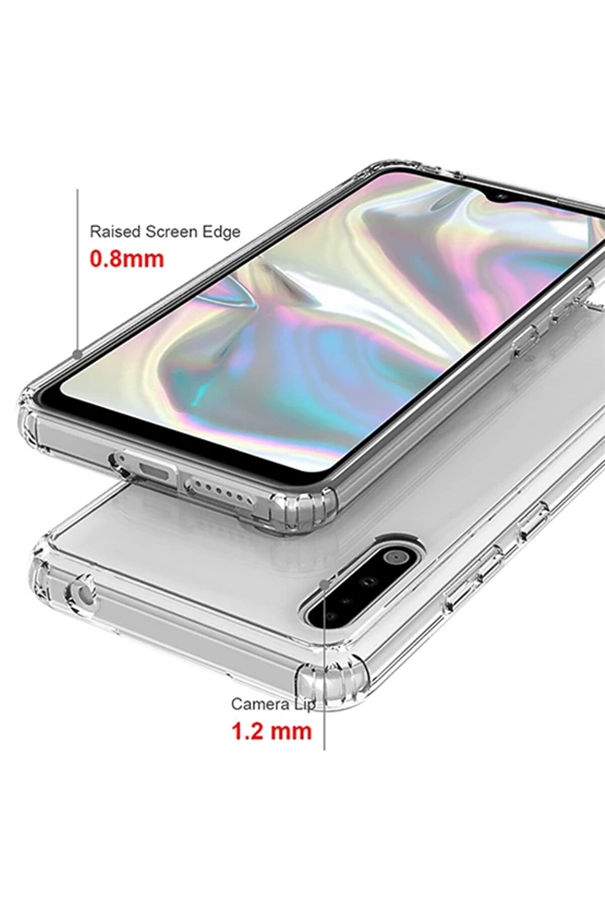 Ally Sm Galaxy A70E Uyumlu Anti̇-Drop Darbe Emi̇ci̇ Si̇li̇kon Kılıf Shockproof Kılıf-(5775) -Hrn9095-6565