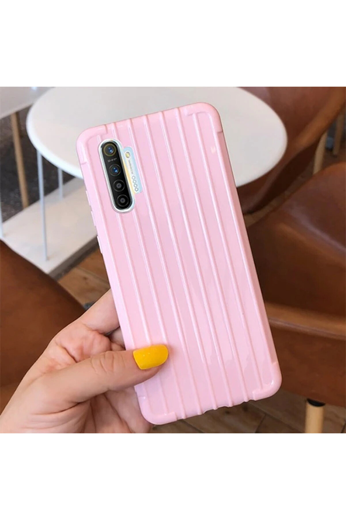 Ally Oppo Realme Xt/X2 Trunk Li̇nes İnce Soft Si̇li̇kon Kılıf-(1903) - Dropx5054-2770