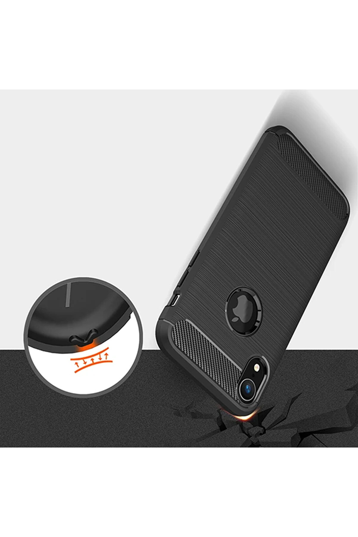 gizmurstore İphone Xr 6.1inch Dark Ultra Koruma Silikon Kılıf-(5775) - GMS9322-7437