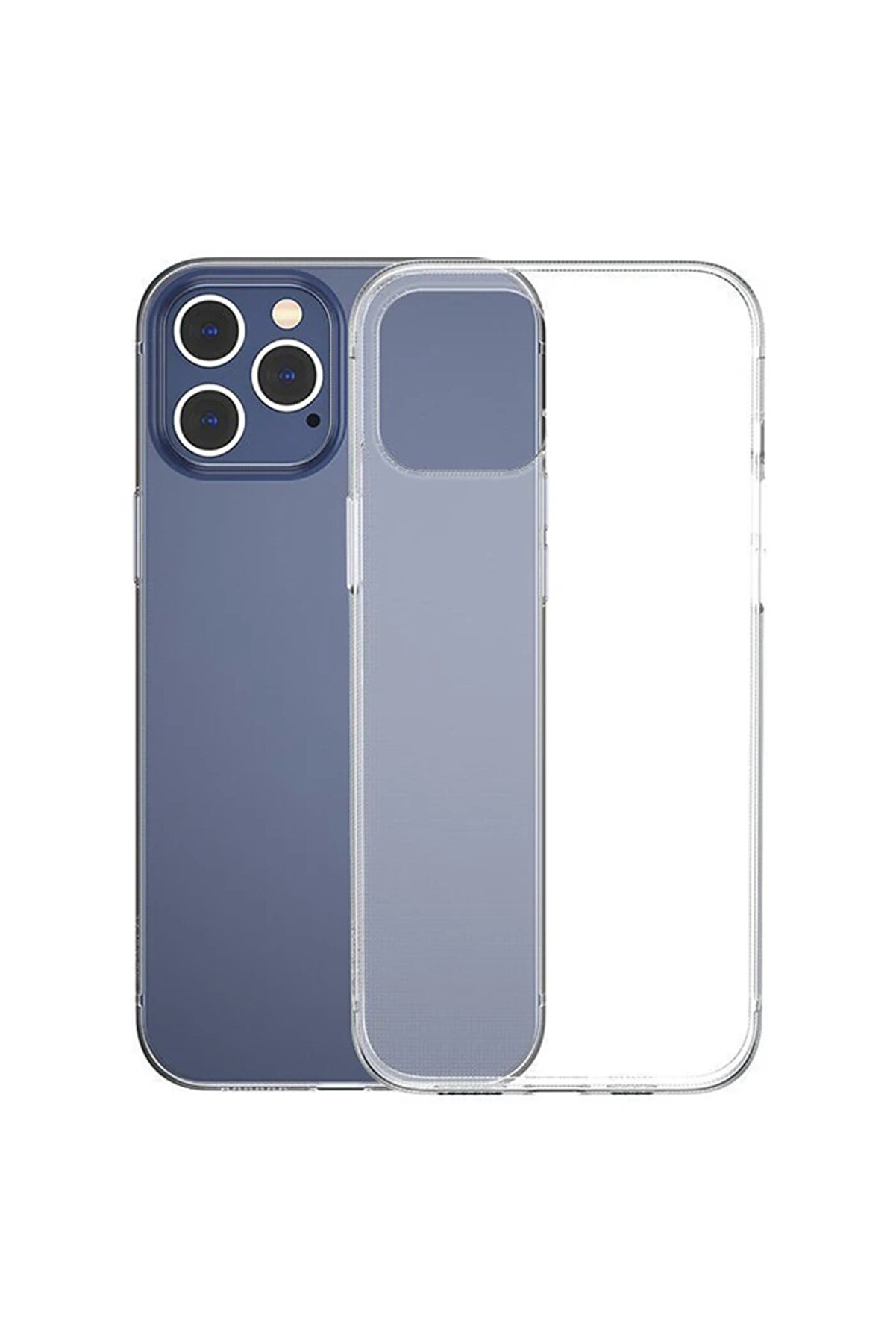 gizmurstore Simple Case İPhone 12 Pro 6.1 İnce Şeffaf Silikon Kılıf-(5775) - GMS5564-1066