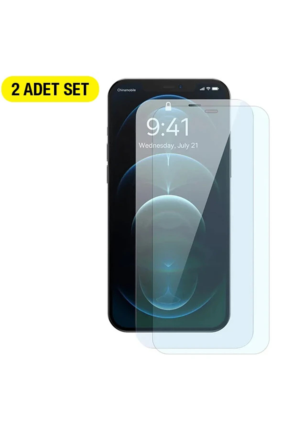CepteToptan Crystal 0.3mm iPhone 12 Pro Max Tempered Ekran Koruyucu 2 Adet Set-(1903) - DROPX3591-9627