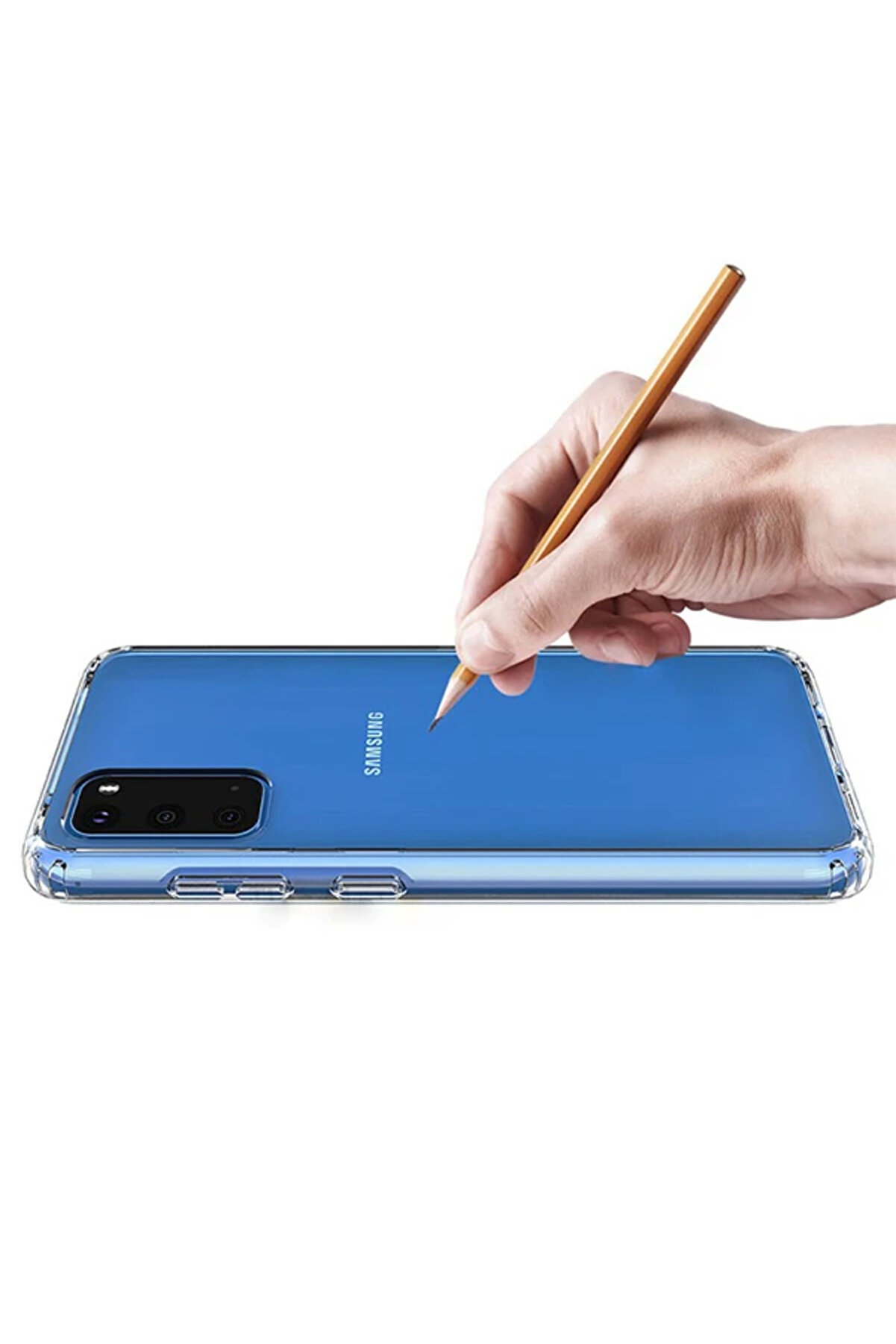 Ally Samsung Galaxy A01 Anti̇-Drop Darbe Emi̇ci̇ Si̇li̇kon Kılıf-(1903) - Dropx2076-2547