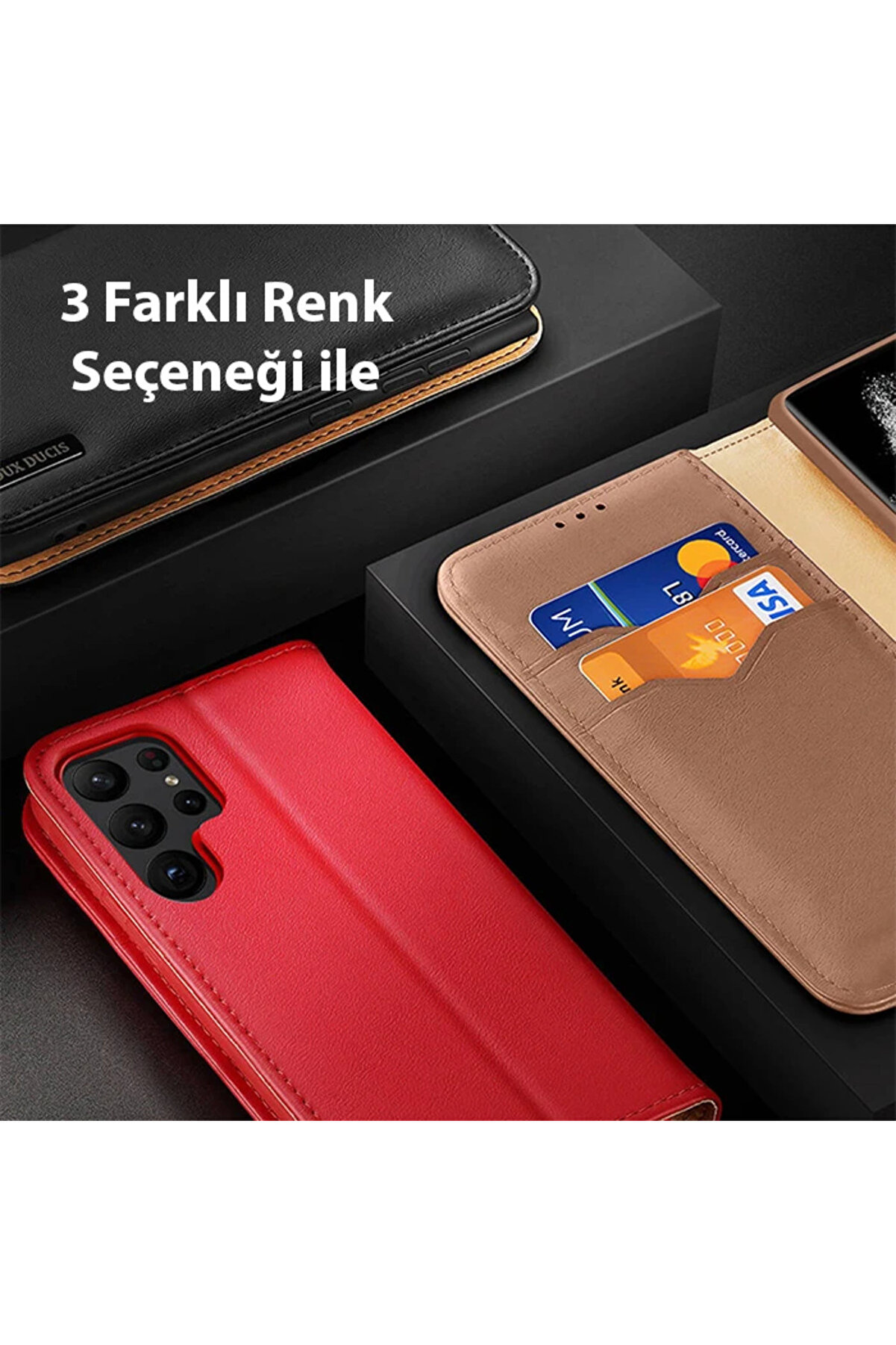 Dux Duci̇s Sm Galaxy S23 Ultra Kılıf Mıknatıslı Cüzdanlı Deri̇ Kılıf Hi̇vo - Dropx1555-1641