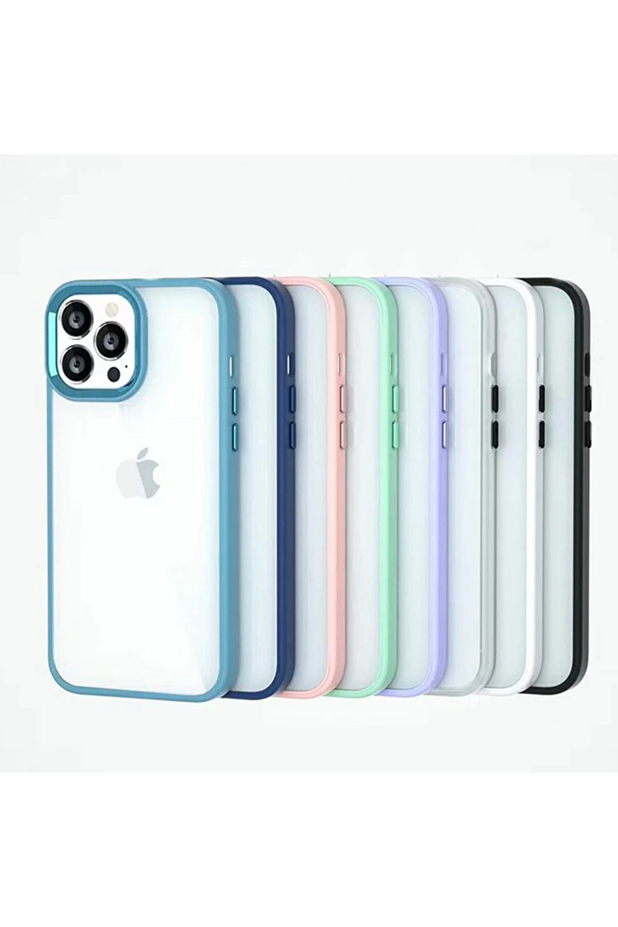 Ally İphone 13 Pro Max 6.7İn&ccedil; Kılıf Parlak Renkli̇ &Ccedil;er&ccedil;eveli̇ Ultra L&uuml;x Tpu - Dropx6104-7930