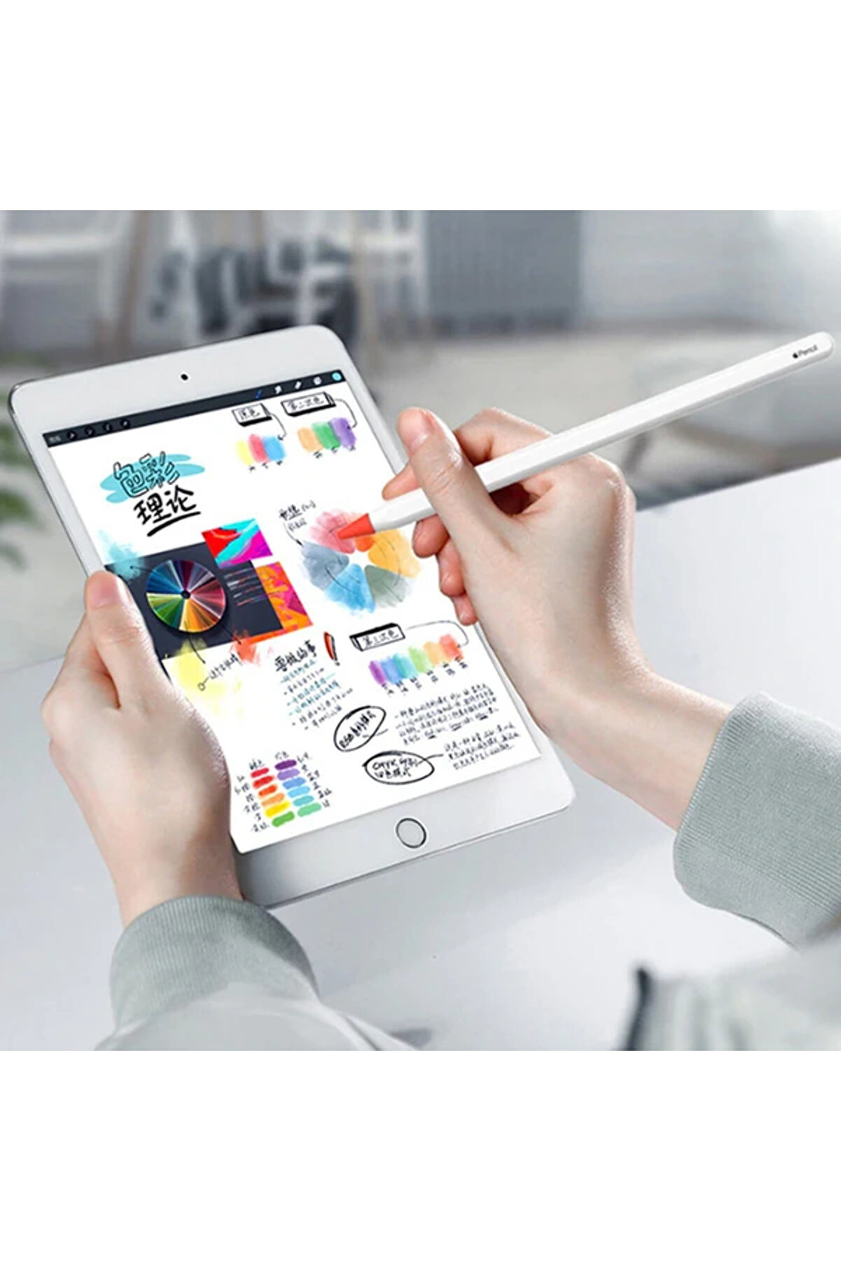 Ally Apple Penci̇l İçi̇n 8 Karışık Renk Sessi̇z Si̇li̇kon Uç-(1903) - Dropx1896-3760