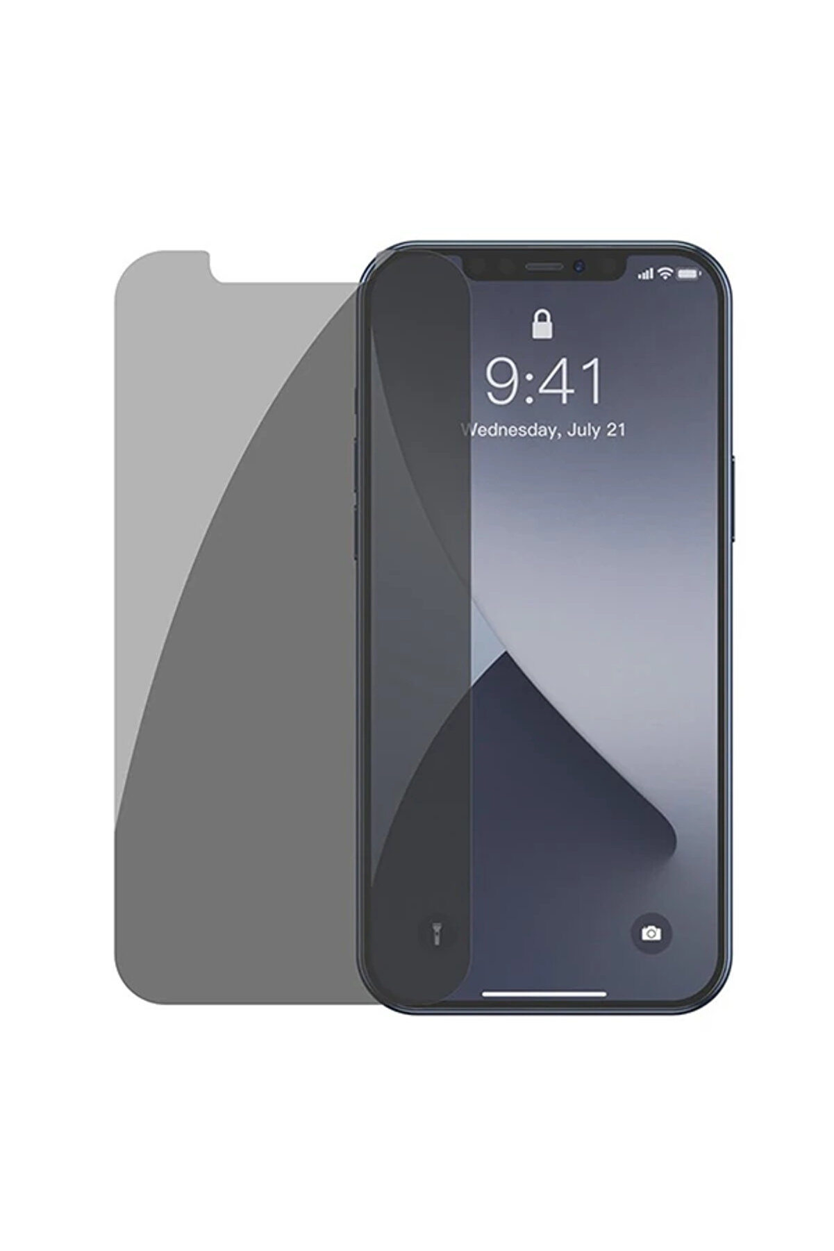 CepteToptan İPhone 12 mini 03mm Anti Spy Tempered Cam Ekran Koruyucu 2 Adet Set-(1903) - DROPX5506-7876