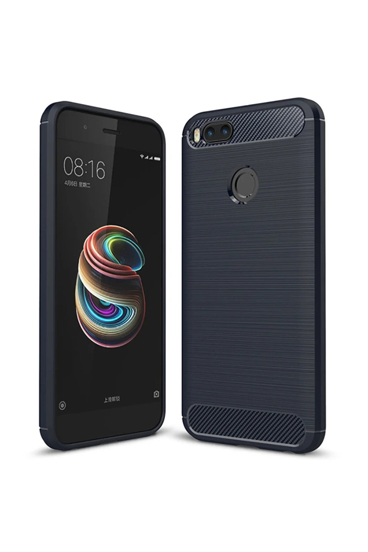 gizmurstore Xiaomi Mi 5x Dark Ultra Koruma Karbon Fiber Doku Silikon Kılıf-(5775) - GMS6564-1078