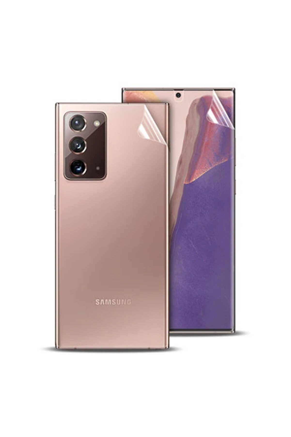 gizmurstore SM Galaxy Note 20 Film Ön Arka Full Koruyucu Membran Nano Hidrojel Koruyucu Set-(57 - GMS7265-9430