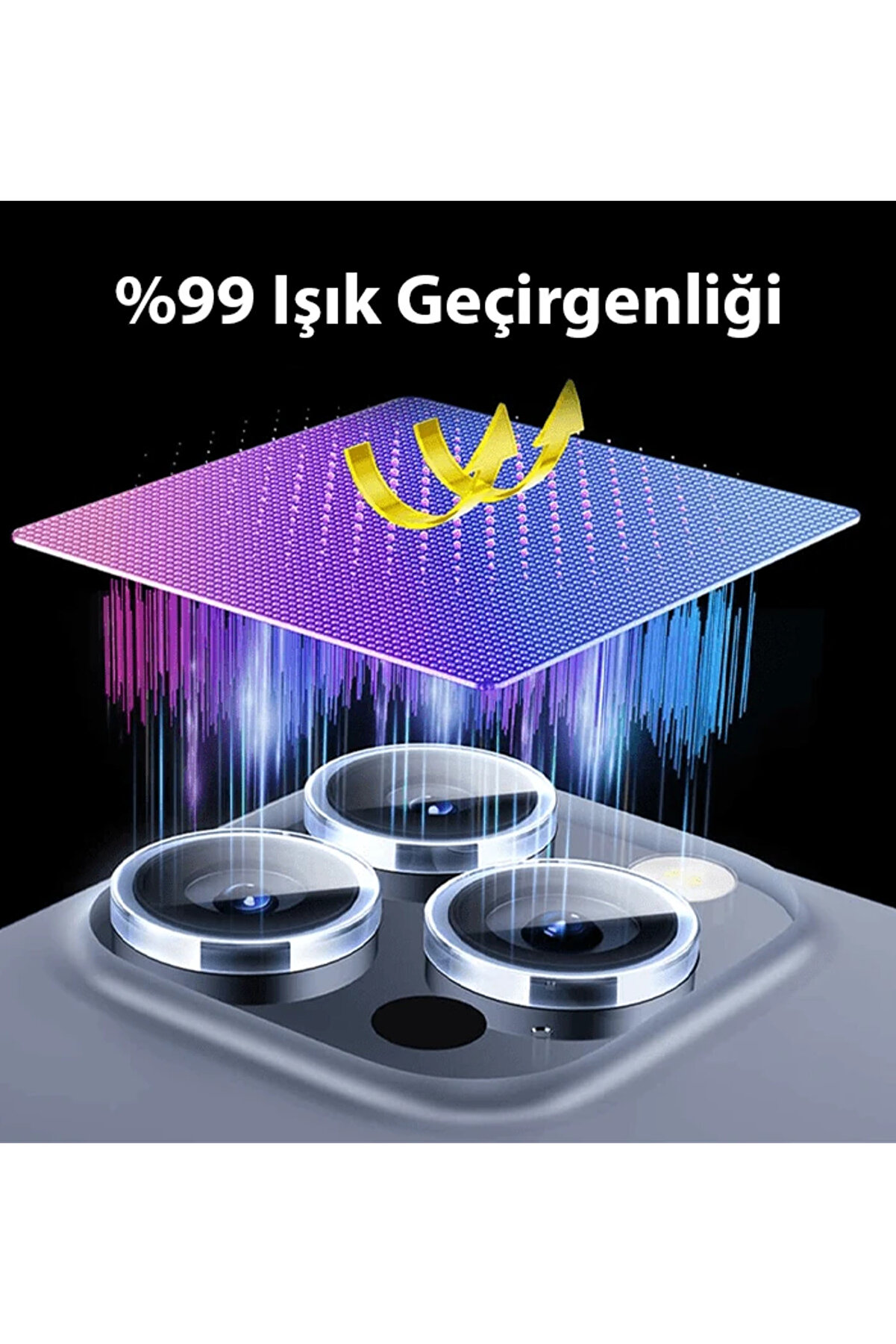 İphone 15/15 Plus İçi̇n Sapphi̇re Seri̇si̇ Hd Cam Kamera Koruyucu-(1903) - Dropx7709-1643