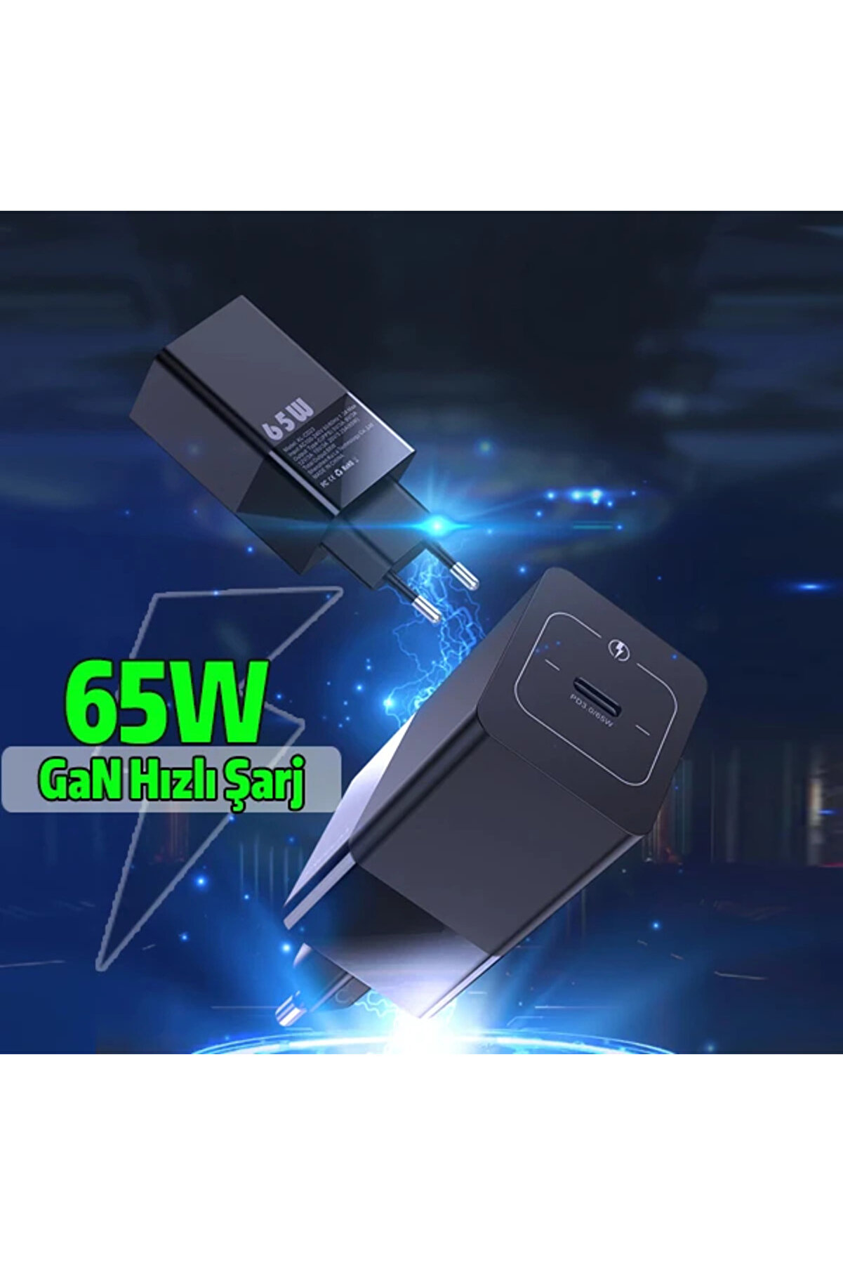 Kuulaa 65W Gan Pd Usb C Hızlı Şarj Aleti̇ 4.0 3.0 Qc4.0 Pd3.0 Hızlı Macbook Pro - Gms3446-3056
