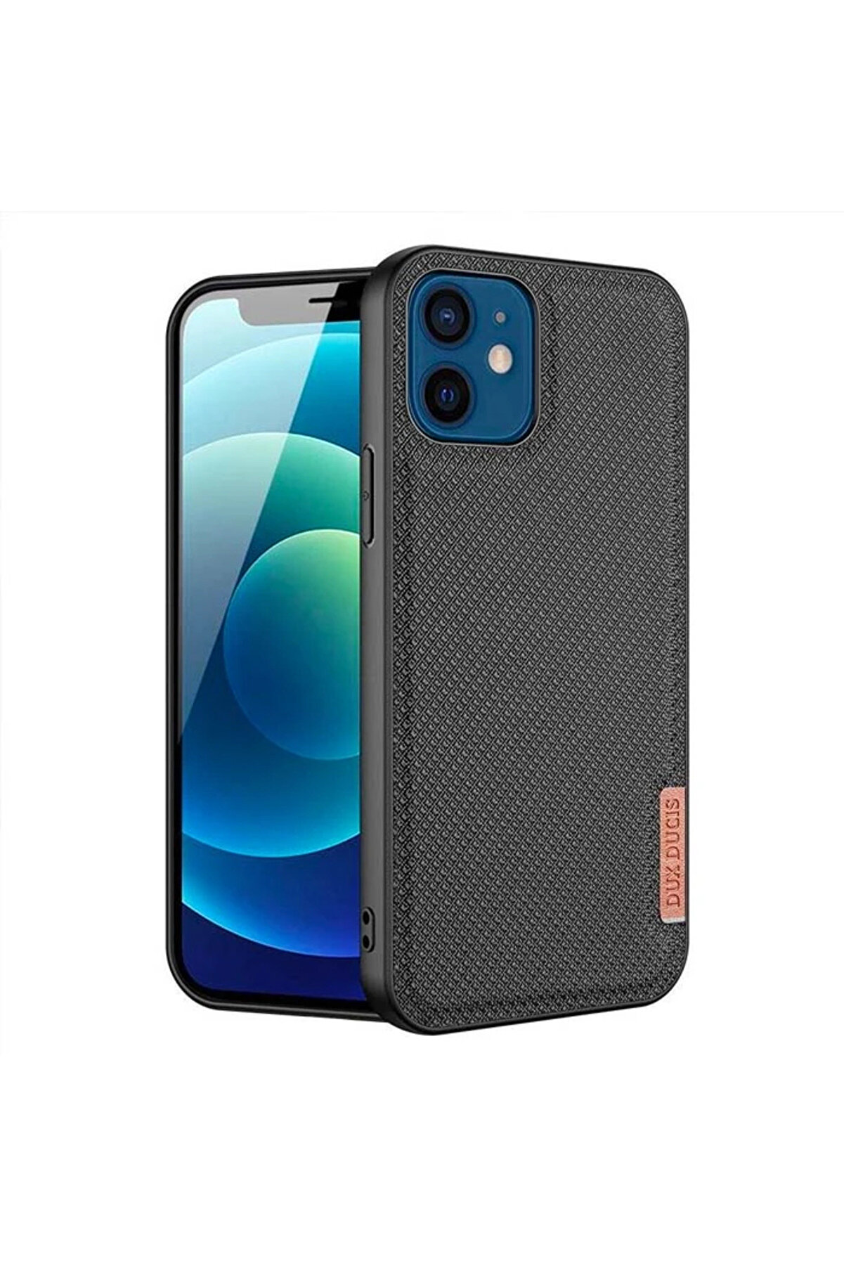 CepteToptan Dux Ducis Fino Serisi iPhone 12 -12 Pro 6.1in&ccedil; Kılıf Premium Dokuma Silikon K - DROPX4261-9185
