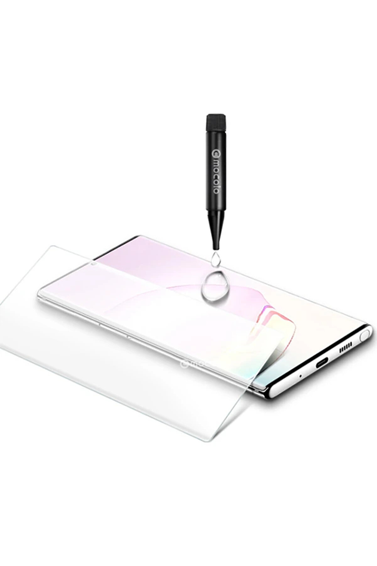 Ally Sm Galaxy Note 20 Full Uv Li̇qui̇d+Uv Işık 3D Kırılmaz Cam Ekran Koruyucu - Dropx5494-4734