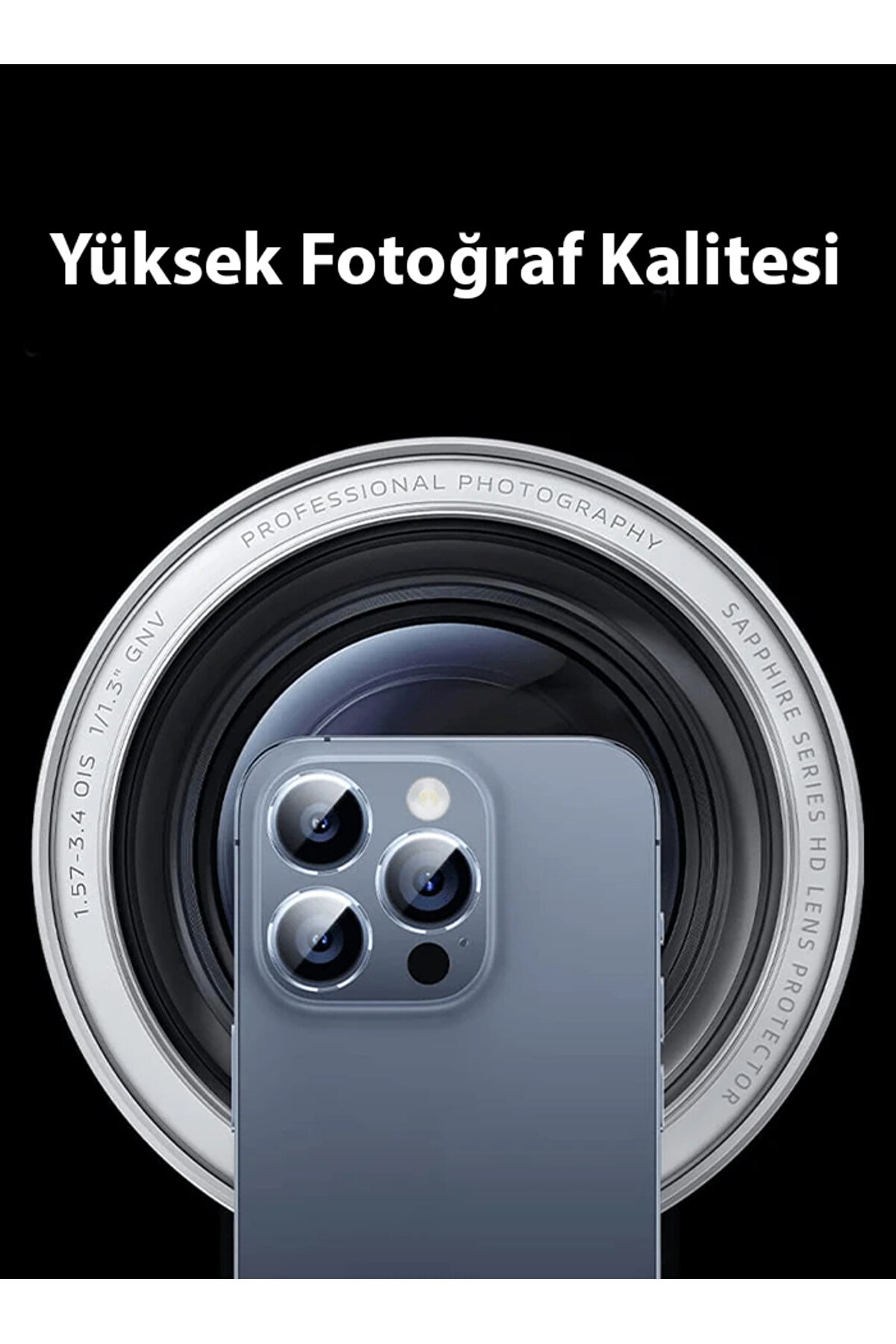 İphone 15/15 Plus İçi̇n Sapphi̇re Seri̇si̇ Hd Cam Kamera Koruyucu-(1903) - Dropx7709-1643