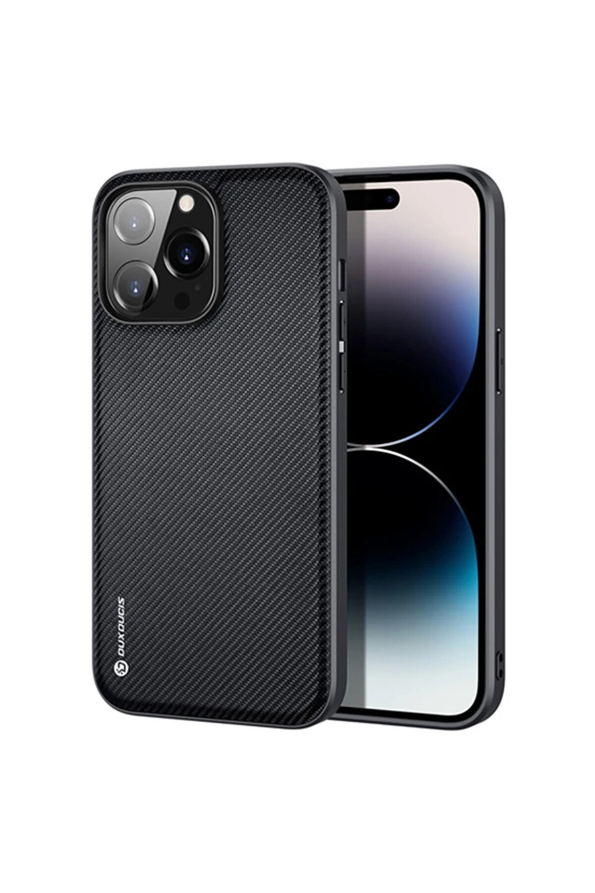 Dux Duci̇s Fi̇no Seri̇si̇ İphone 14 Pro 6.1 İnç Kılıf Premi̇um Dokuma Si̇li̇kon Kıl - Dropx5875-8818