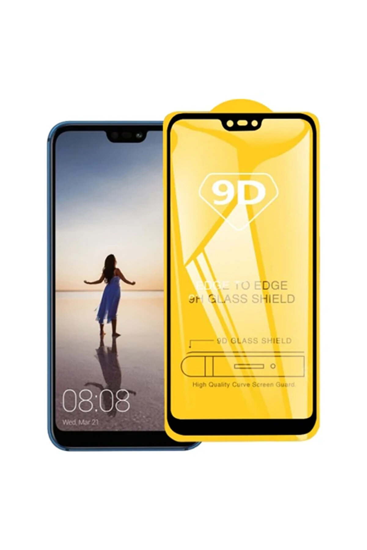 Moda Shop & Butik ALLY Huawei P20 Lite 9D Full Glue Tempered Cam Ekran Koruyucu-(5775) - aa3886-7971