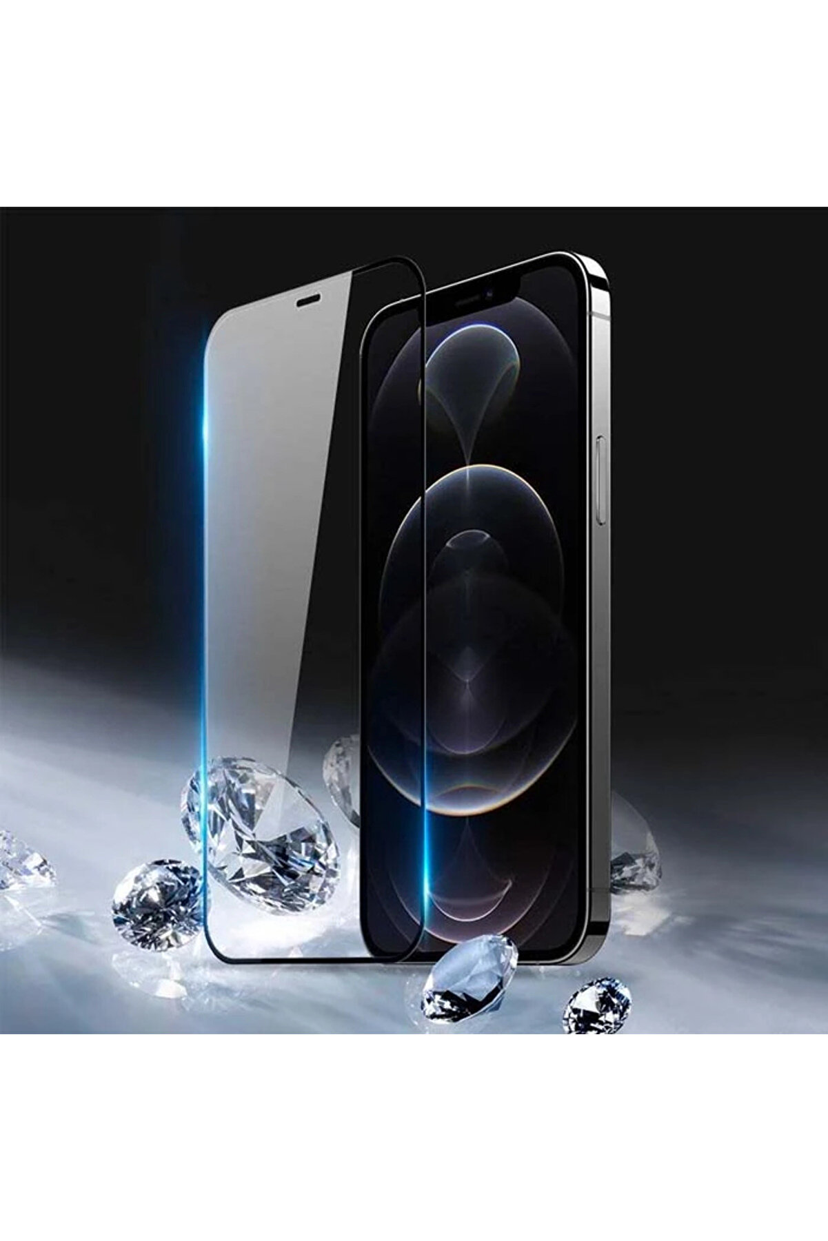 Dux Duci̇s İphone 12 Pro Max 6.7İnç Tempered Cam Ekran Koruyucu 10D Full Kaplama - Dropx6503-2394