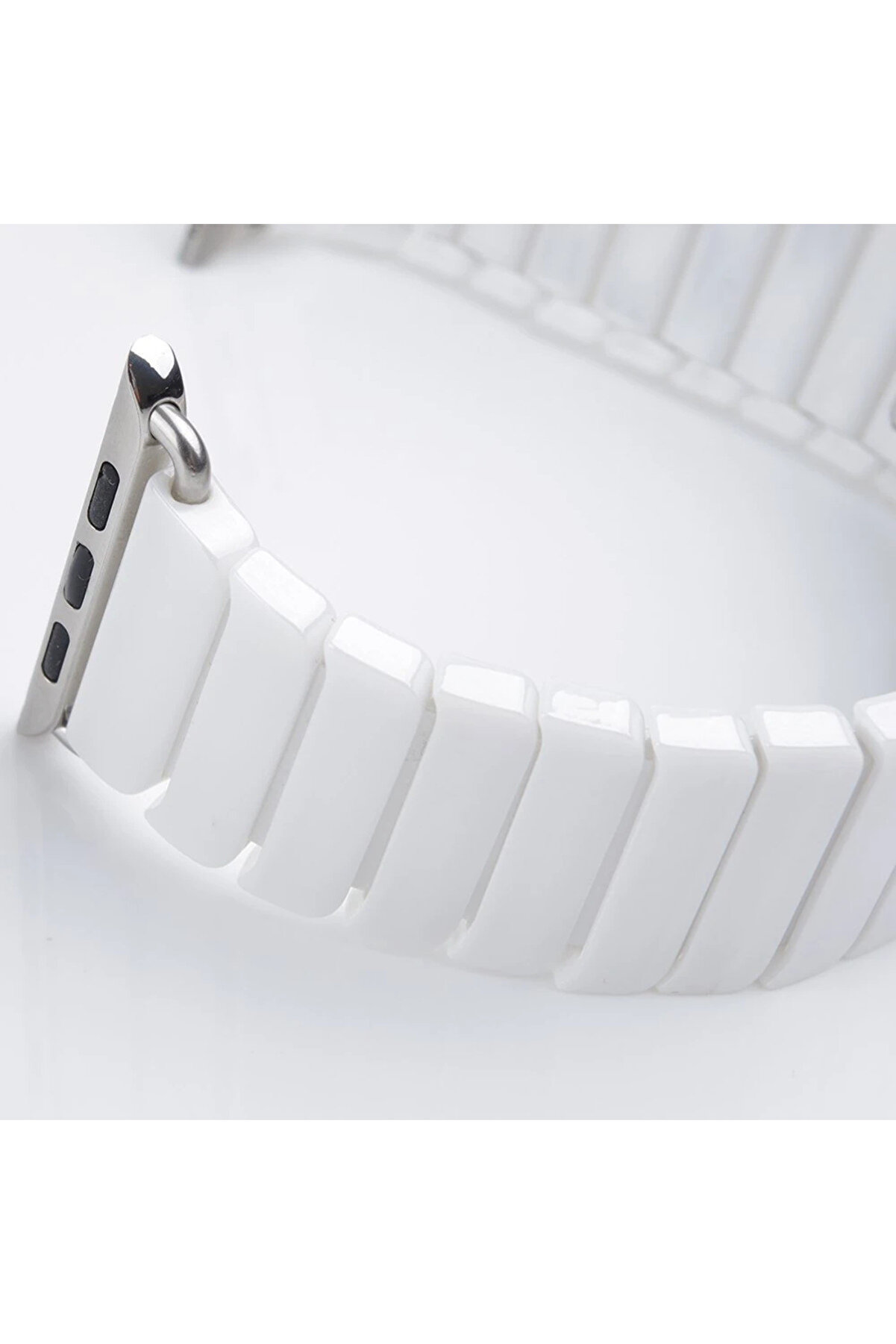 Ally Apple Watch 7-8 45Mm 6-5-4 44Mm Kordon Kayış Serami̇k Metal Kordon 3-2-1 4 - Dropx1586-5380