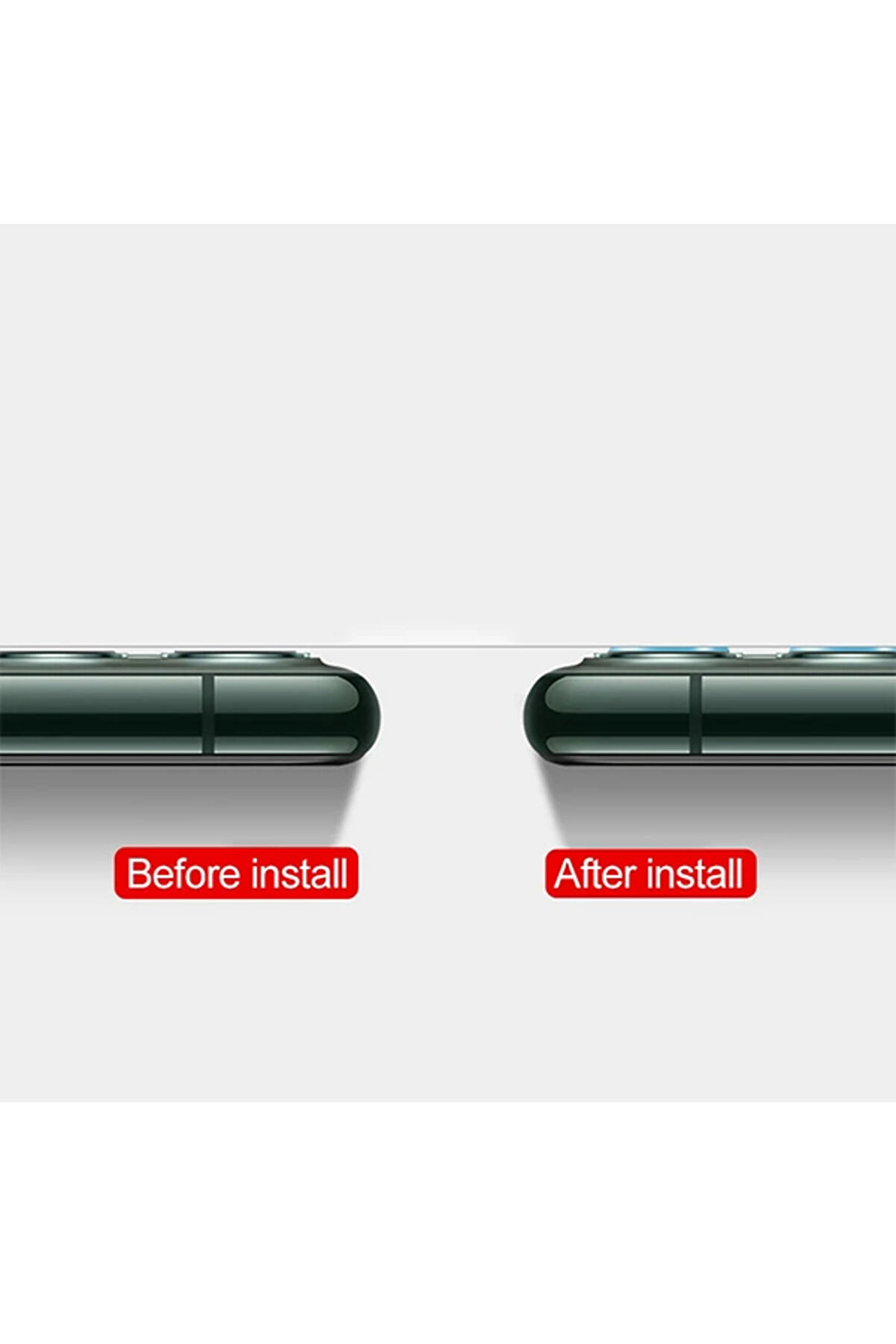 İphone 11 Y&uuml;ksek &Ccedil;&ouml;z&uuml;n&uuml;rl&uuml;kl&uuml; Kamera Lens Koruma Camı-(1903) - Dropx8641-9386