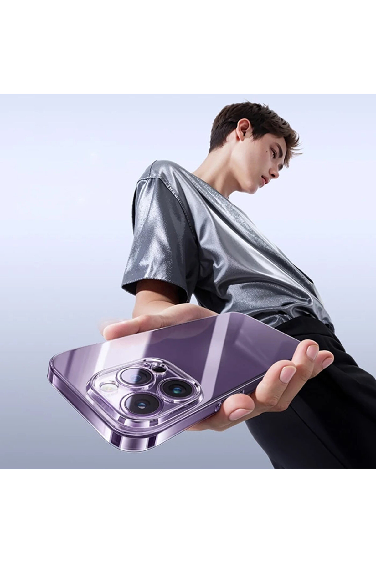 İphone 15 Lucent Seri̇si̇ Ultra İnce Transparan Kılıf-(1903) - Dropx2032-5145