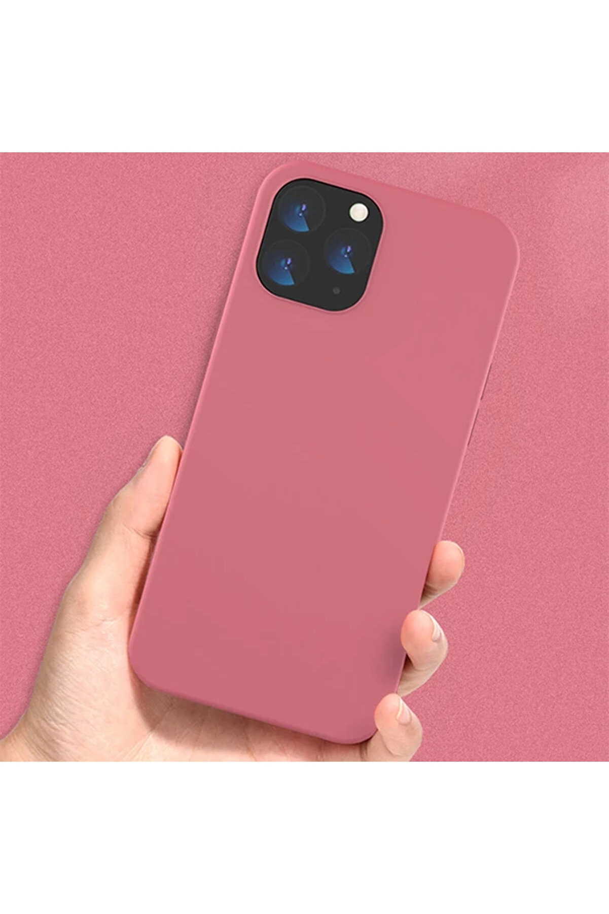 İphone 12 Pro Max 6.7 Lansman Kılıf İçi̇ Kadi̇fe Soft Si̇li̇kon Kılıf-(5775) - Gms1737-4231