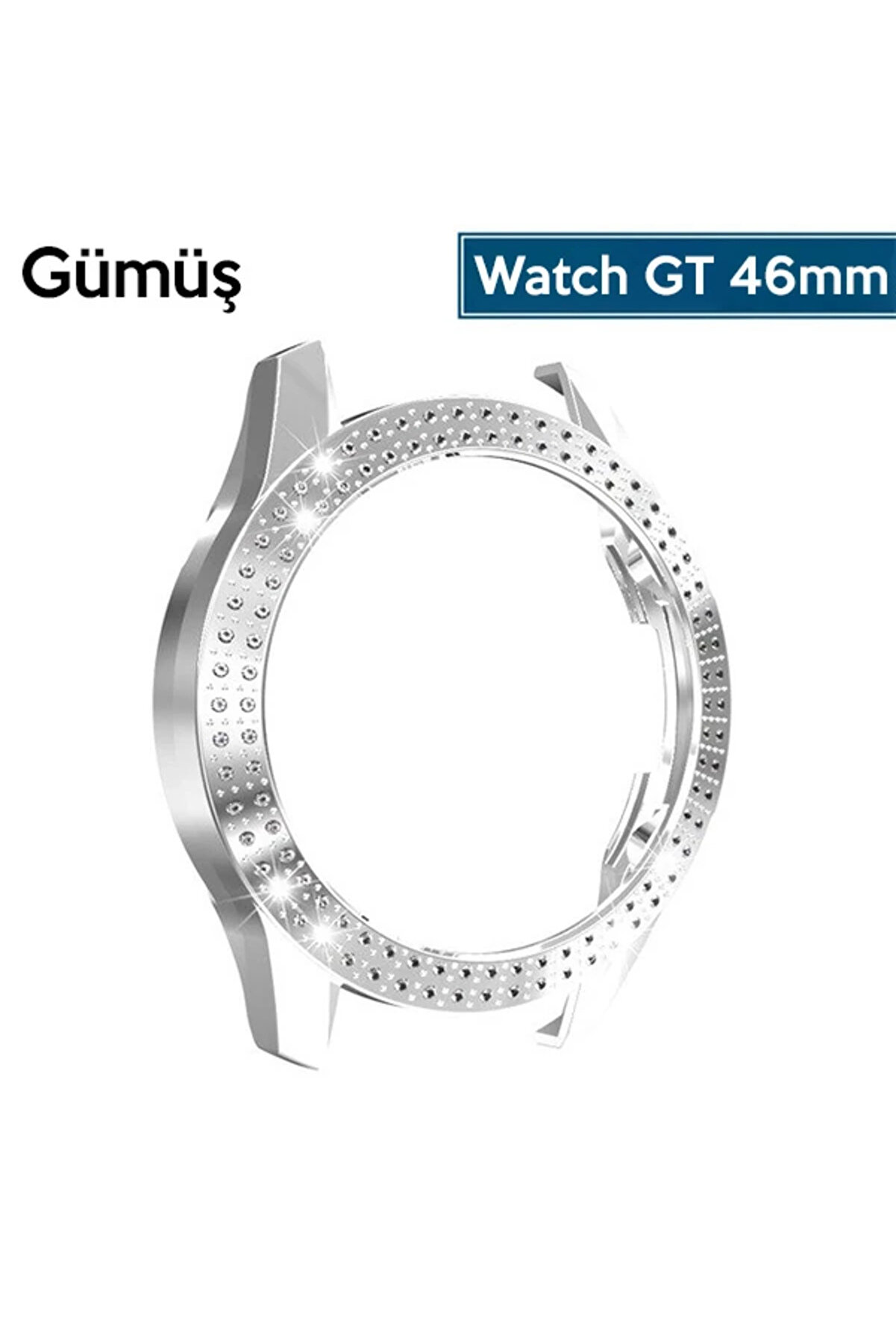 Ally Huawei̇ Gt2 46Mm Di̇amond Taş İşlemeli̇ Bumper Kılıf-(1903) - Dropx5781-7543