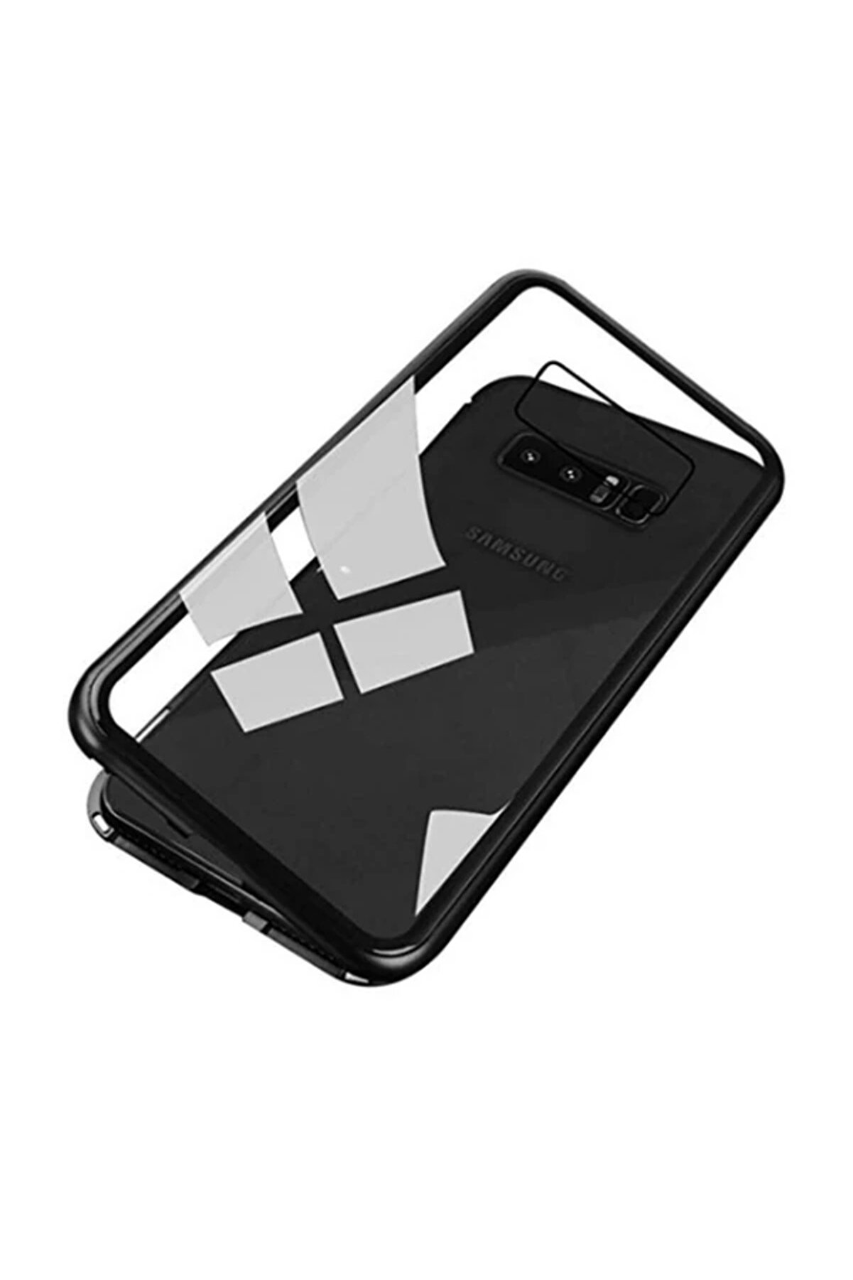 Sm Galaxy S10E Mıknatıslı 360 Koruma Arkası Cam Metal Frame Kılıf-(5775) - Gms4609-5385