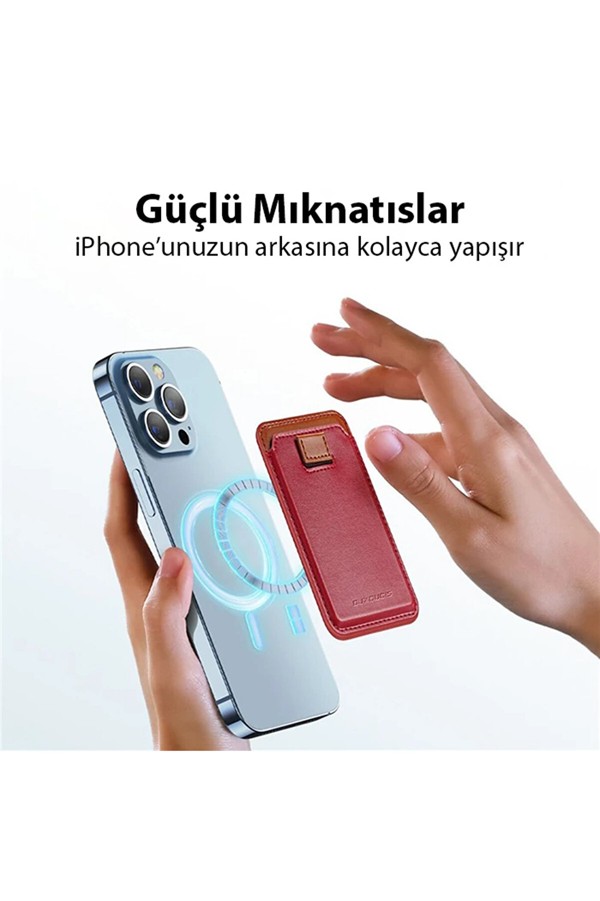Dux Duci̇s İphone 15-14-13-12Ler İçi̇n Pu Deri̇ Cüzdan Magsafe Kartlık Cüzdan Kıl - Gms2908-4841