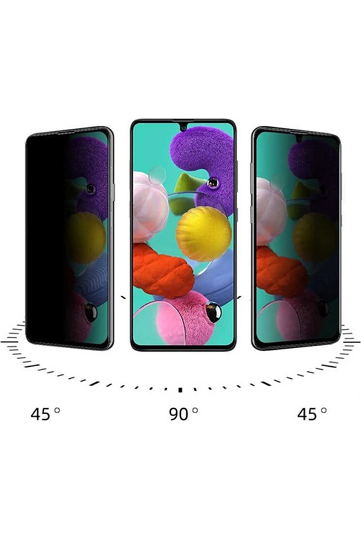 Sm Galaxy S10 Li̇te 3D Full Pri̇vacy Gi̇zli̇li̇k Tempered Cam Ekran Koruyucu-(5775) - Gms1073-9780