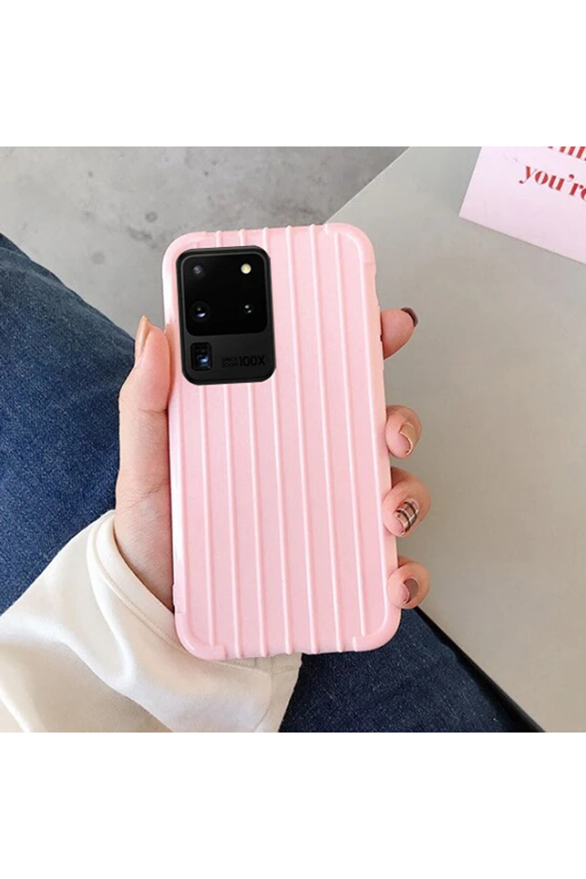 Ally Samsung Galaxy S20 Ultra Trunk Li̇nes İnce Soft Si̇li̇kon Kılıf-(1903) - Dropx3085-6355