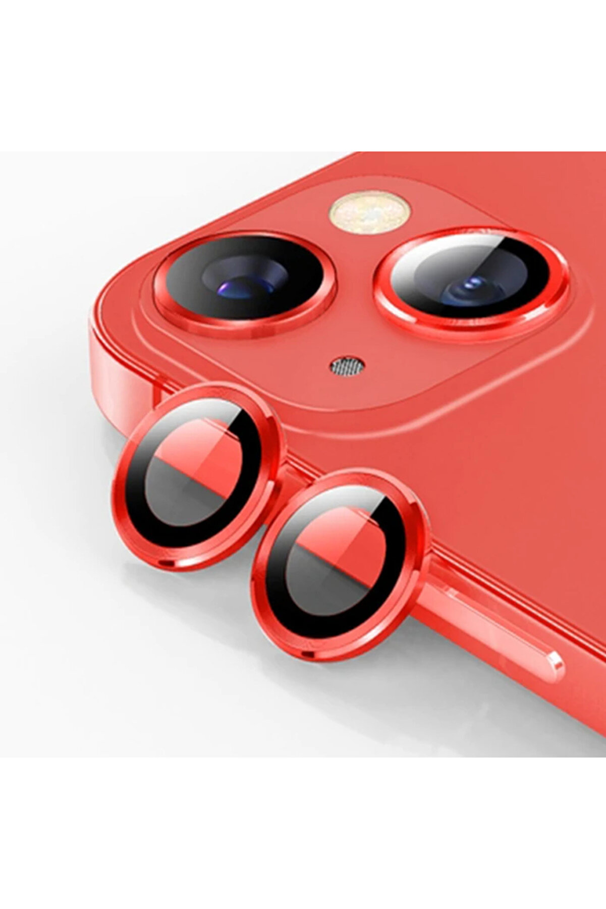 Ally İphone 14-14 Plus 3D Metal Çerçeveli̇ Kamera Lens Koruyucu-(1903) - Dropx3322-2454