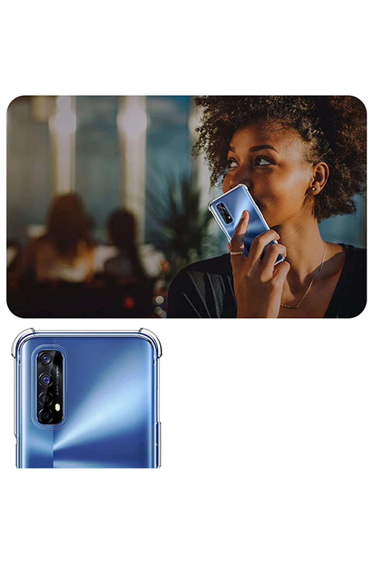 Ally Oppo Realme 7 Anti̇-Drop Si̇li̇kon Kılıf Shockproof Kılıf-(1903) - Dropx1658-7504